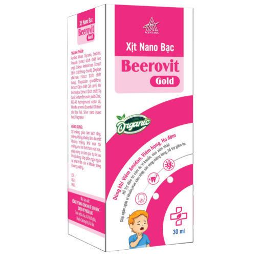 Xịt Họng Nano Bạc Beerovit Gold Acent