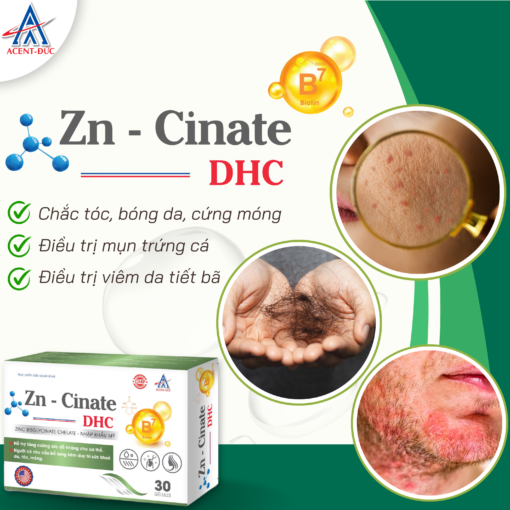 Zn - Cinate DHC – Bí quyết giúp tóc chắc khỏe, da sáng mịn, móng cứng cáp,